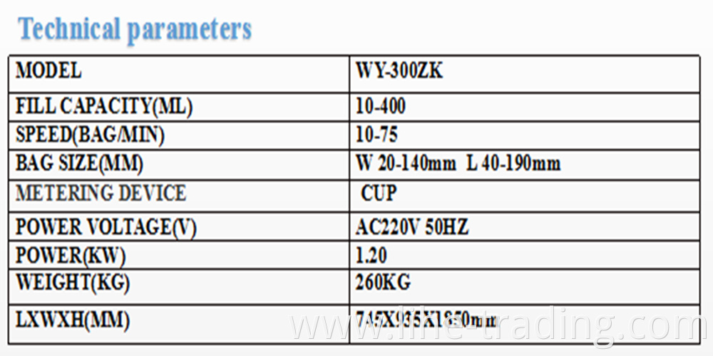 granule packing machine 1